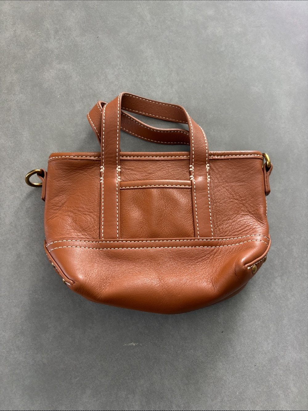 J. Crew Leather Mini Montauk Tote in Classic Brown